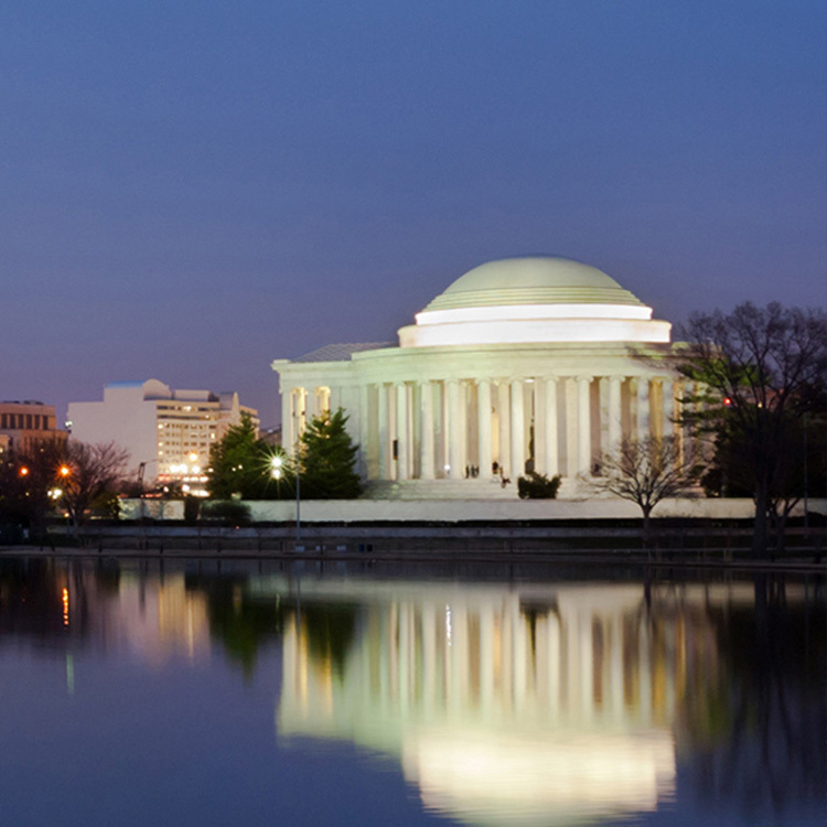 View of Washington D.C. from the river.