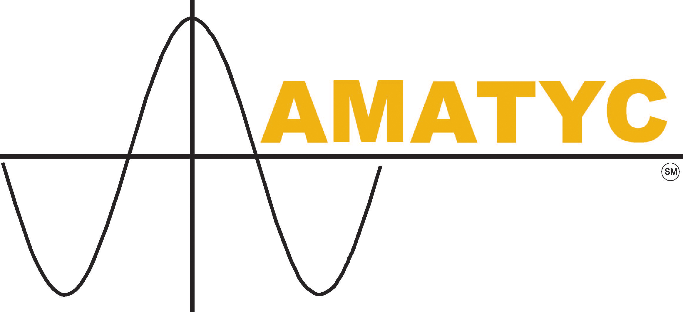 Graphic with an x and y axis and waves with text that reads: amatyc.